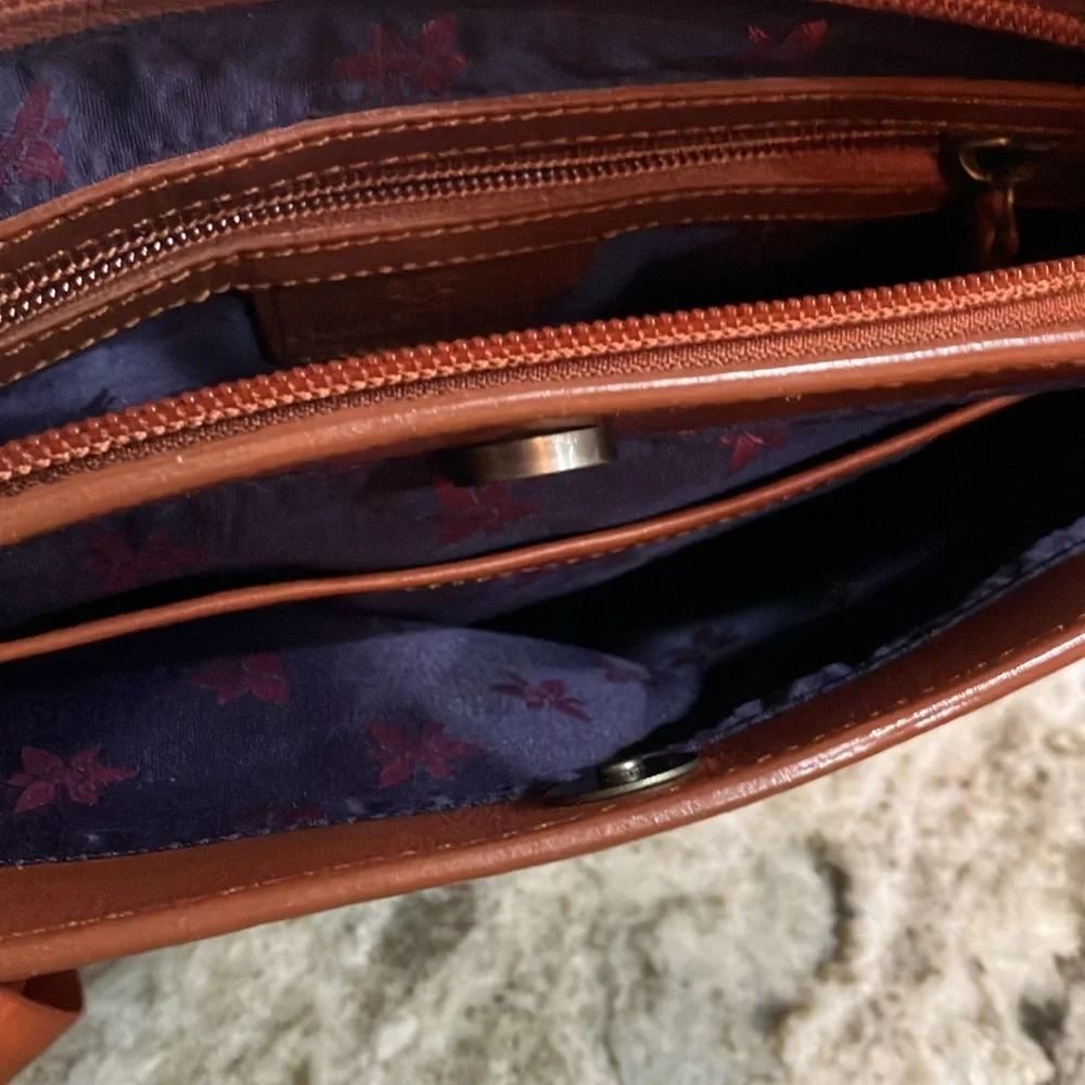 Anuschka Vibrant Orange Butterfly Crossbody/Shoulder Bag